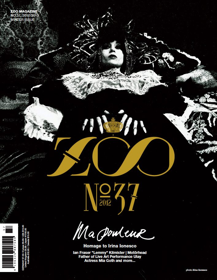 Zoo Magazine #37 Homage to IRINA IONESCO Mia Goth BO DON Lemmy Kilmister