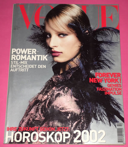 VOGUE Germany Magazine December 2001 KAROLINA KURKOVA May Andersen