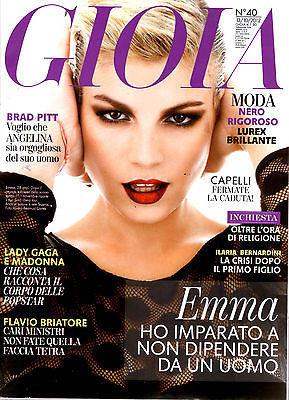 GIOIA Italia Magazine EMMA MARRONE Lady Gaga MADONNA Brad Pitt 13/10/2012
