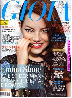 GIOIA Italia Magazine July 2012 EMMA STONE Rachel McAdams CHRISTOS IKONOMOU