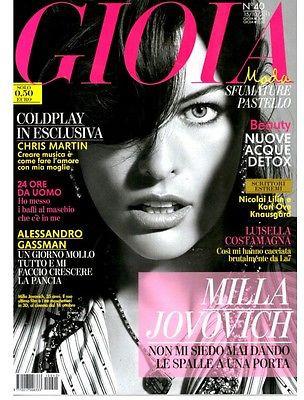 GIOIA Italia Magazine October 2011 MILLA JOVOVICH Chris Martin COLDPLAY Alessandro Gassman