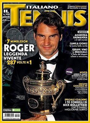 Il Tennis Italiano Magazine August 2012 Roger Federer Wimbledon Collector's Issue