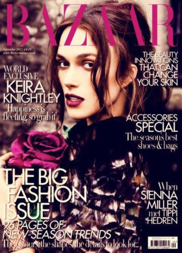 HARPER'S BAZAAR Magazine UK September 2012 KEIRA KNIGHTLEY Ava Smith BARBARA PALVIN