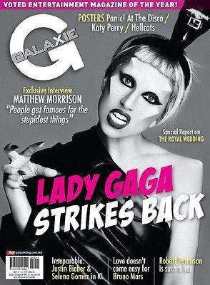 LADY GAGA Selena Gomez JUSTIN BIEBER GALAXIE Malaysian Magazine May 2011