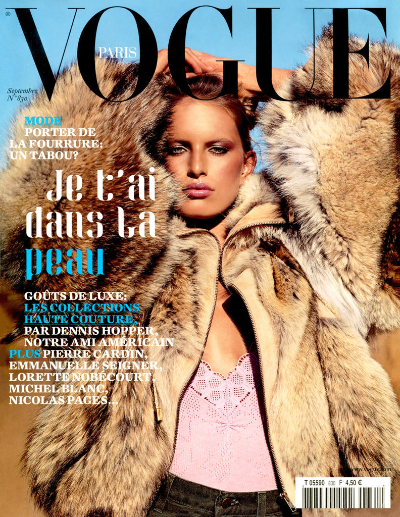 VOGUE Paris Magazine September 2002 KAROLINA KURKOVA Emmanuelle Seigner EVA HERZIGOVA