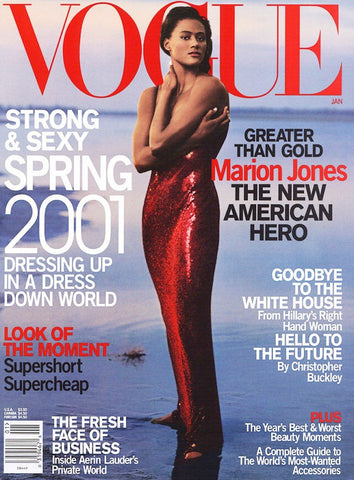 VOGUE Magazine US January 2001 MARION JONES Karolina Kurkova GISELE BUNDCHEN