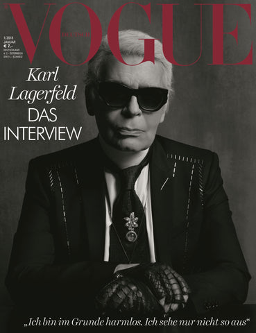 VOGUE Germany Magazine January 2018 KARL LAGERFELD Gigi Hadid ANNA CLEVELAND