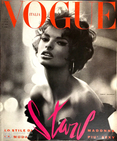 VOGUE Magazine Italia June 1990 LINDA EVANGELISTA David Bowie NAOMI CAMPBELL Madonna