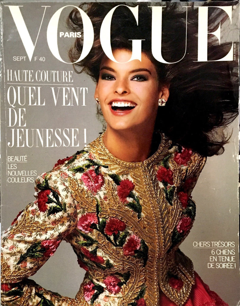 VOGUE Paris Magazine 1987 LINDA EVANGELISTA Helmut Newton CINDY CRAWFORD Guy Bourdin