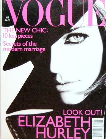 VOGUE Magazine UK August 1995 LIZ HURLEY Helena Christensen NADJA AUERMANN