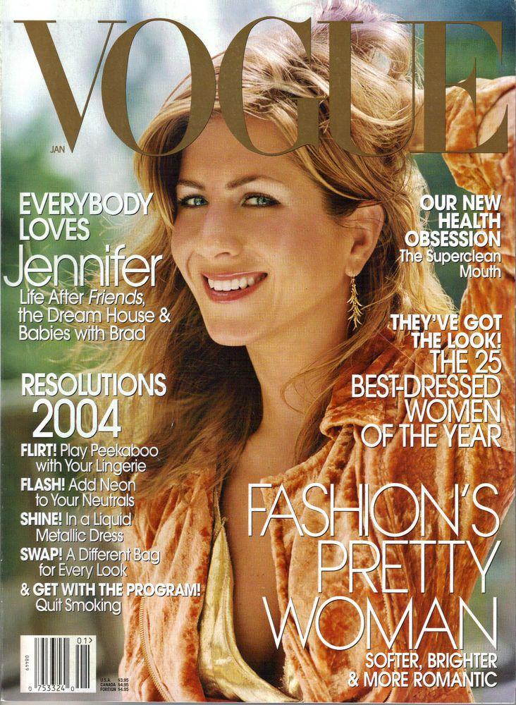 VOGUE US Magazine January 2004 JENNIFER ANISTON Daria Werbowy  ISABELI FONTANA