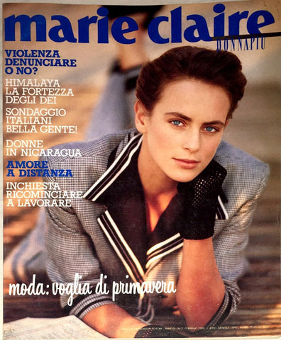 MARIE Claire Italia magazine February 1988 FAMKE JANSSEN Dominique Issermann JACQUES OLIVAR
