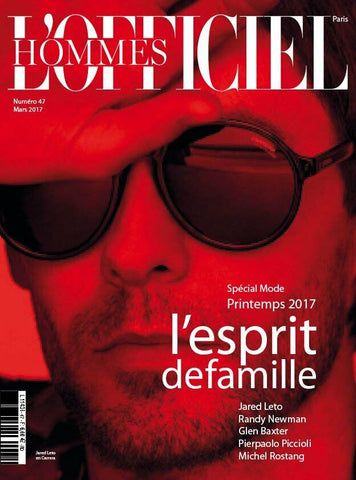 L'OFFICIEL HOMMES Magazine March 2017 JARED LETO Thomas Whiteside cover #2