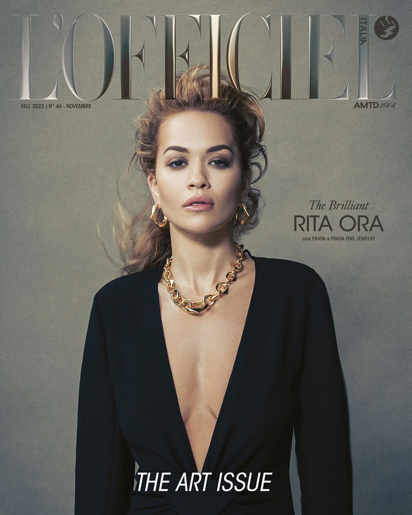 Cover of L'Officiel Magazine Italia featuring Rita Ora, the art issue, November 2022.