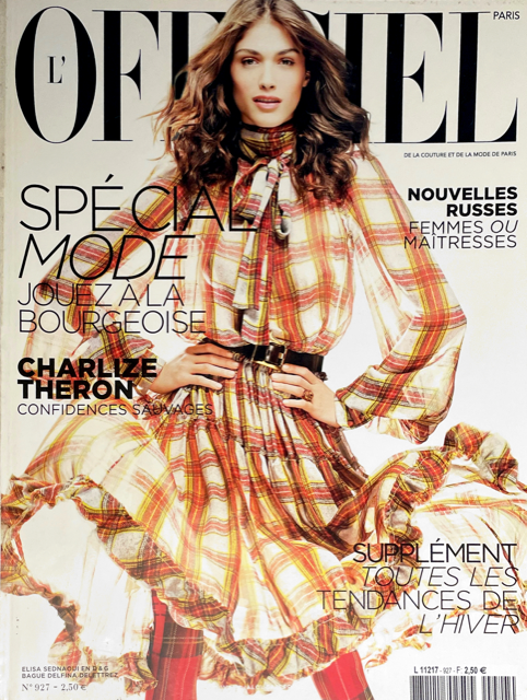 L'OFFICIEL Paris August 2008 ELISA SEDNAOUI Adina Fohlin CHARLIZE THERON