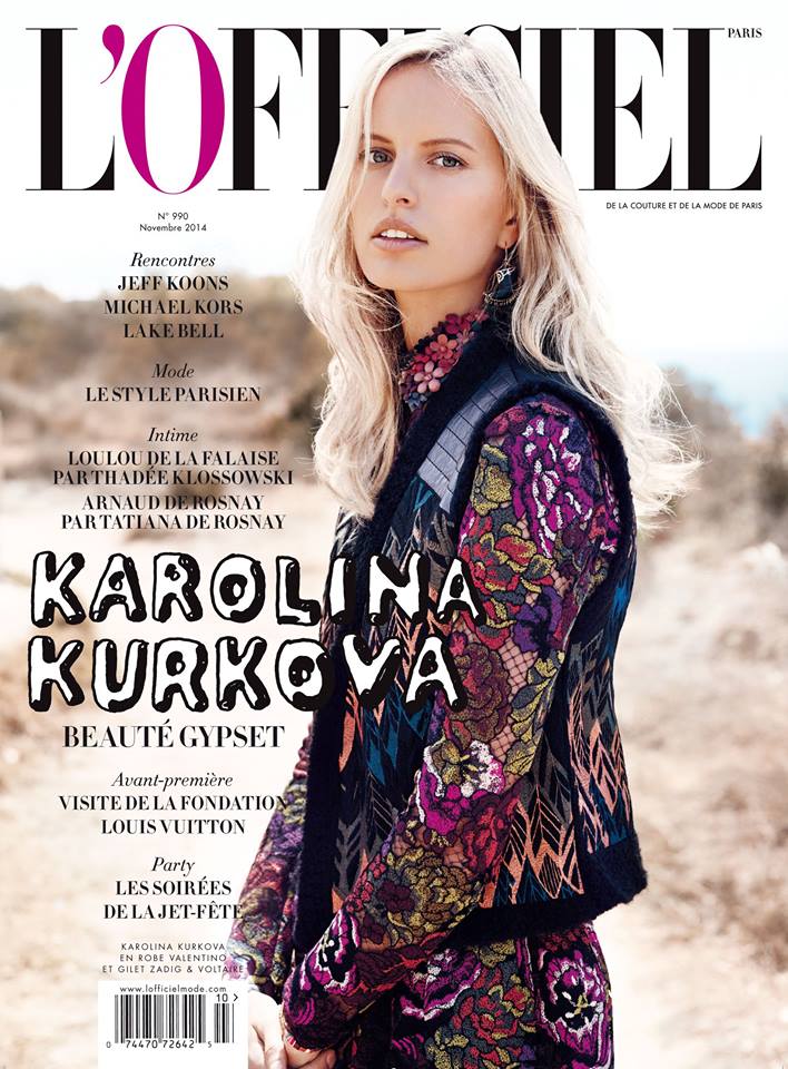 L'OFFICIEL Magazine Paris November 2014 KAROLIONA KURKOVA Lake Bell ALLA KOSTROMICHOVA