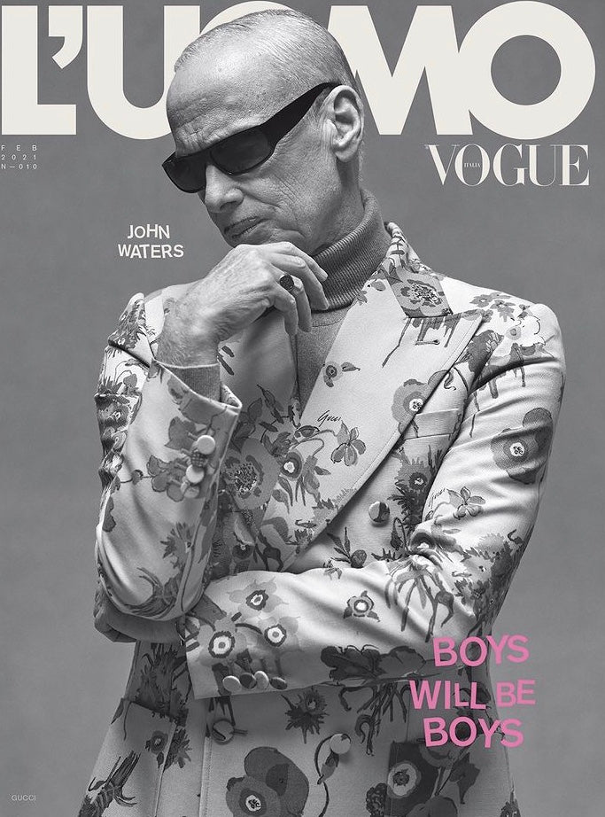 L'Uomo Vogue Magazine February 2021 JOHN WATERS by ETHAN JAMES GREEN New