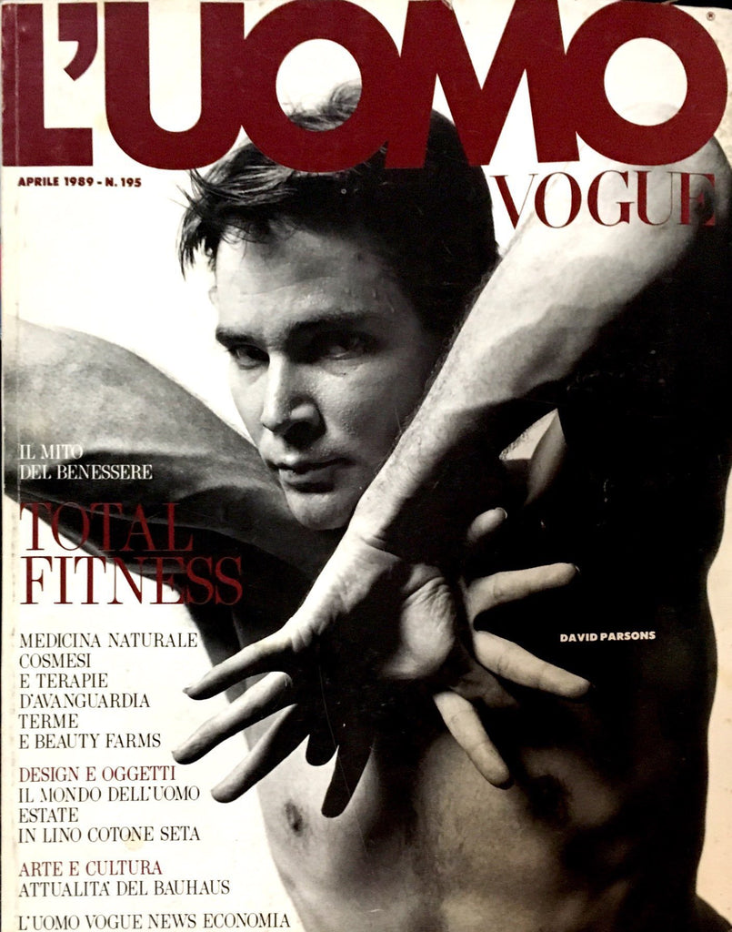 L'UOMO VOGUE Magazine April 1989 DAVID PARSONS