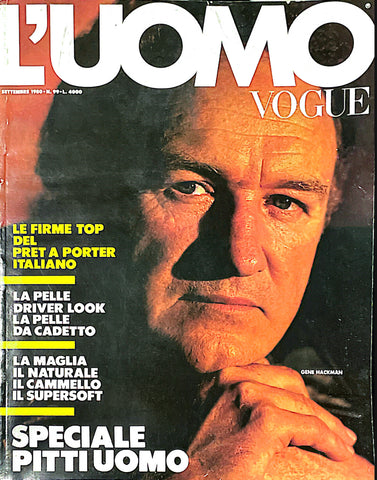 L'UOMO VOGUE Magazine September 1980 GENE HACKMAN