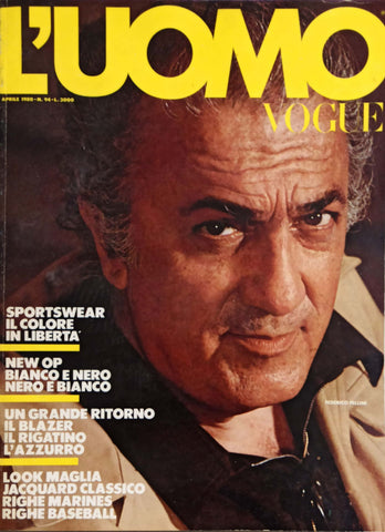 L'UOMO VOGUE Magazine April 1980 FEDERICO FELLINI Jeff Aquilon ALDO FALLAI
