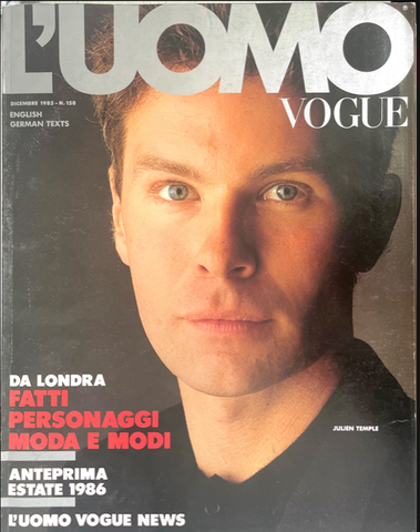L'UOMO VOGUE Magazine December 1985 JULIEN TEMPLE