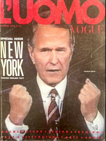 GEORGE BUSH Martin Brading HORST VTG L'Uomo VOGUE Magazine December 1988