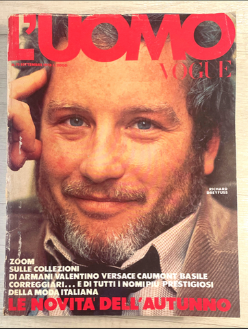 L'UOMO VOGUE Magazine September 1978 RICHARD DREYFUSS Aldo Fallai OLIVIERO TOSCANI