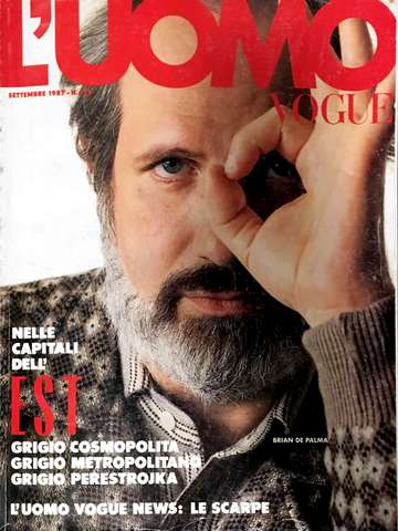 BRIAN DE PALMA Peter Lindbergh VTG L'Uomo VOGUE Magazine September 1987