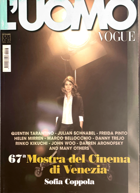 L'UOMO VOGUE Magazine September 2010 SOFIA COPPOLA Quentin Tarantino OLIVER STONE