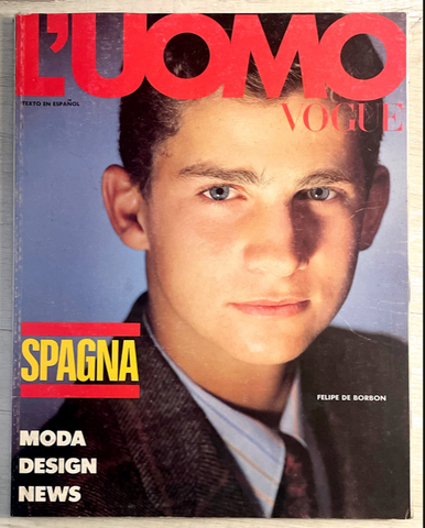 L'UOMO VOGUE Magazine Supplement September 1986 FELIPE DE BORBON