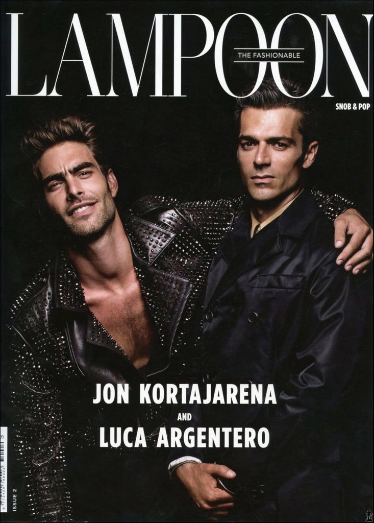 Lampoon Magazine featuring two men, Jon Kortajarena and Luca Argentero