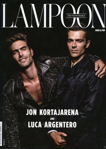 Lampoon Magazine featuring two men, Jon Kortajarena and Luca Argentero