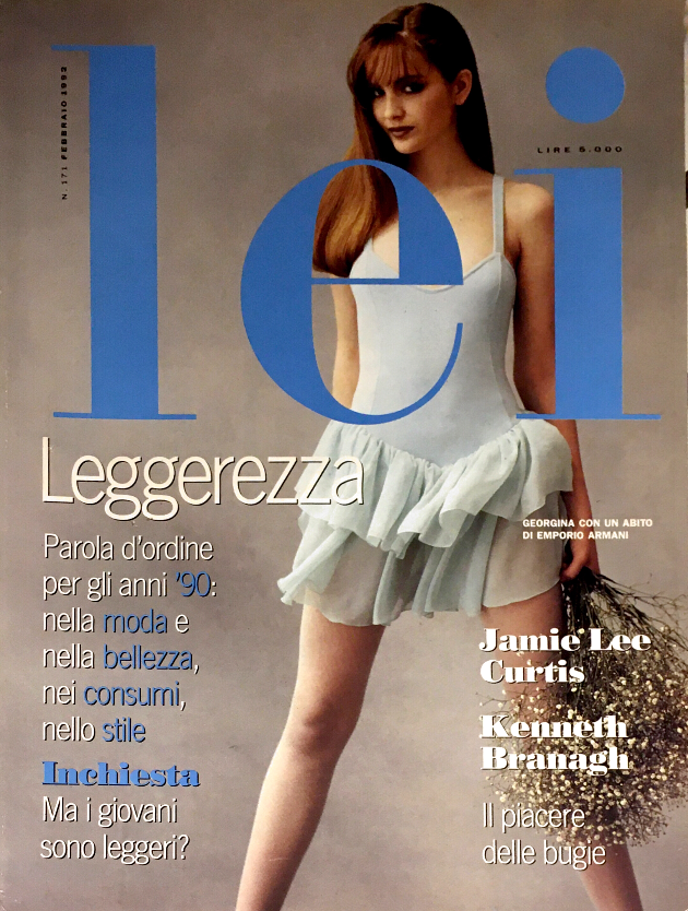 LEI Vintage Magazine February 1992 JAMIE LEE CURTIS Francesca Neri LISA STANFIELD