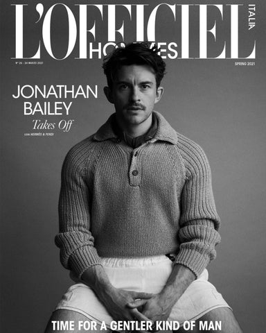 L'OFFICIEL HOMMES ITALIA #26 Magazine Spring 2021 JONATHAN BAILEY Jhona Burjack