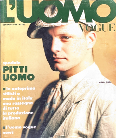 L'UOMO VOGUE Magazine January 1988 COLIN FIRTH