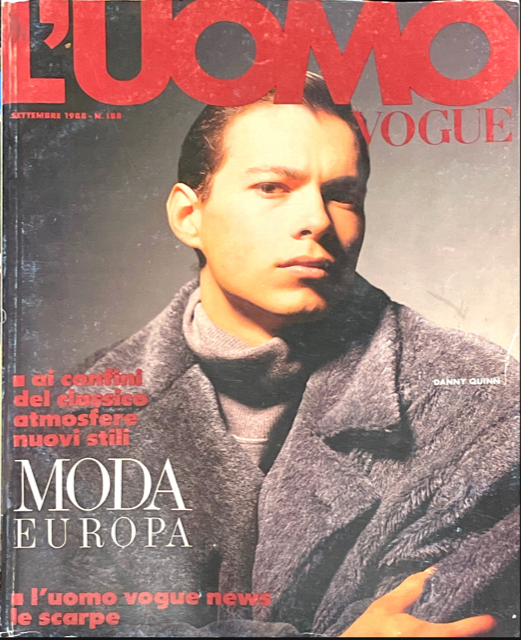L'UOMO VOGUE Magazine 1988 DANNY QUINN