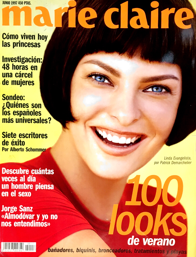 MARIE CLAIRE Magazine Spain June 1997 LINDA EVANGELISTA Angela Lindvall