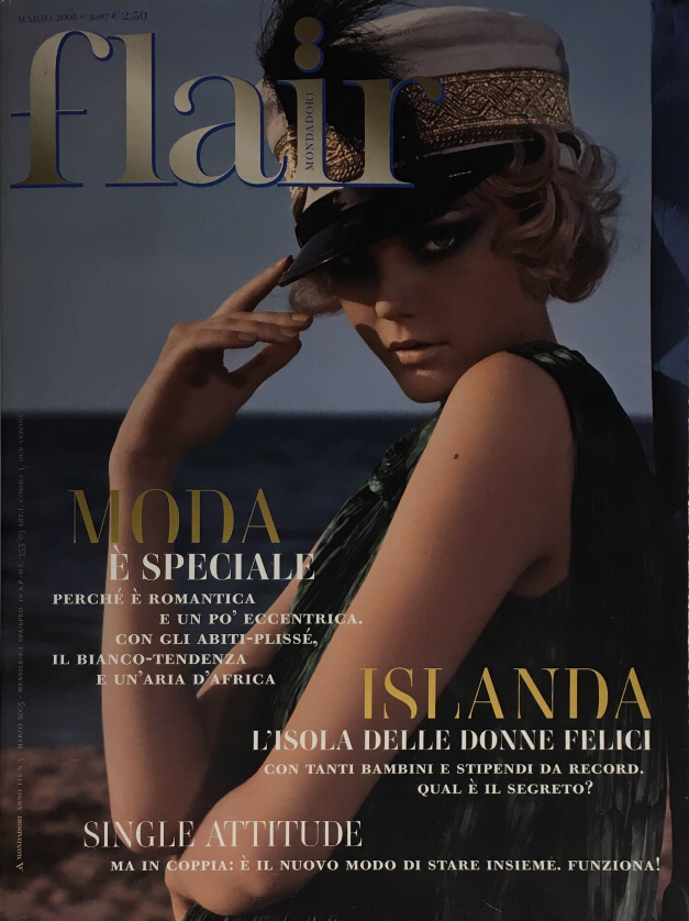 FLAIR Italia Magazine March 2005 CAROLINE TRENTINI Shalom Harlow MARIACARLA BOSCONO