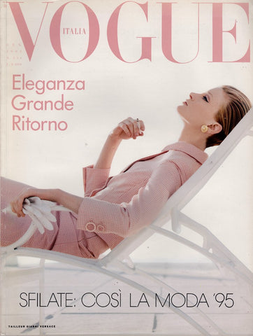 VOGUE Magazine Italia January 1995 KRISTEN MCMENAMY Linda Evangelista TATJANA PATITZ