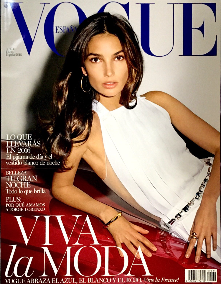 VOGUE Spain Magazine January 2016 LILY ALDRIDGE Hana Jirickova JULIA VAN OS