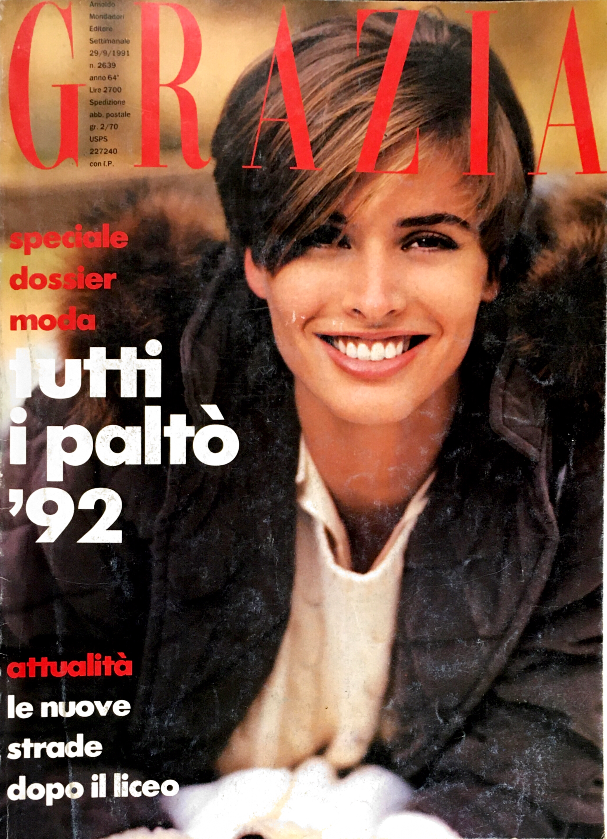 GRAZIA Magazine Italy September 1991 ROBERTA CHIRKO Vintage ANTOINE VERGLAS