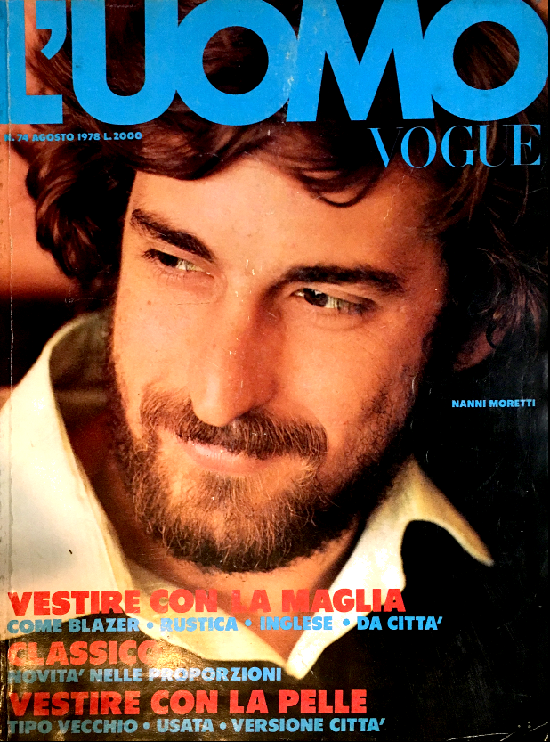L'UOMO VOGUE Magazine August 1978 NANNI MORETTI Manfredi Bellati OLIVIERO TOSCANI
