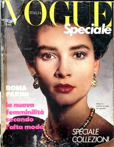 VOGUE Magazine Italia March 1985 Daniela Ghione GAIL ELLIOTT Susie Bick SPECIALE #9