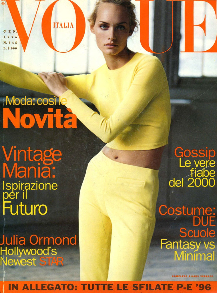 VOGUE Magazine Italia January 1996 AMBER VALLETTA Shalom Harlow PATSY KENSIT Weisz