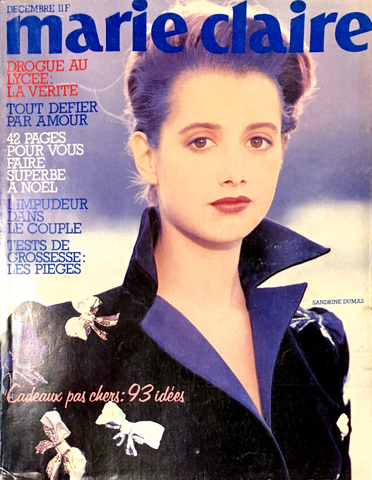 MARIE CLAIRE France Magazine December 1986 SANDRINE DUMAS Alison Cohn