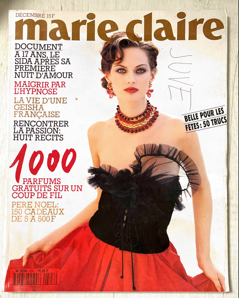MARIE CLAIRE France Magazine December 1994 EVA HERZIGOVA Farrah Summerford