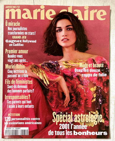 MARIE CLAIRE France Magazine N°581 January 2001 CATHERINE HURLEY