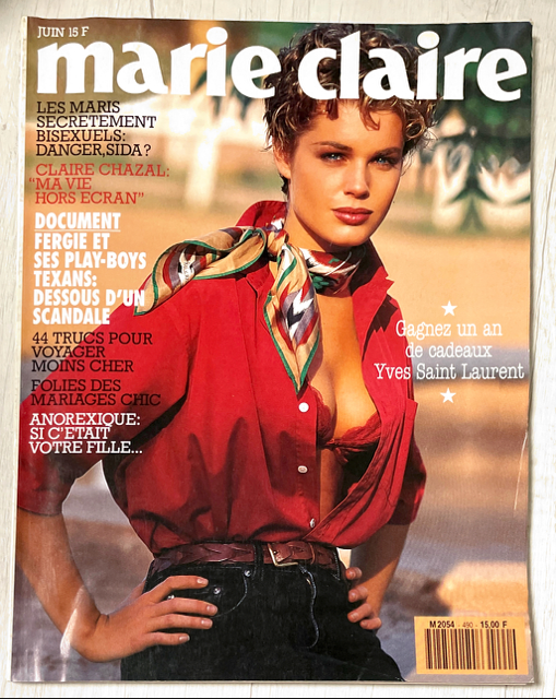 MARIE CLAIRE France Magazine June 1993 REBECCA ROMIJN STAMOS