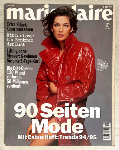 MARIE CLAIRE Magazine Germany August 1994 CINDY CRAWFORD