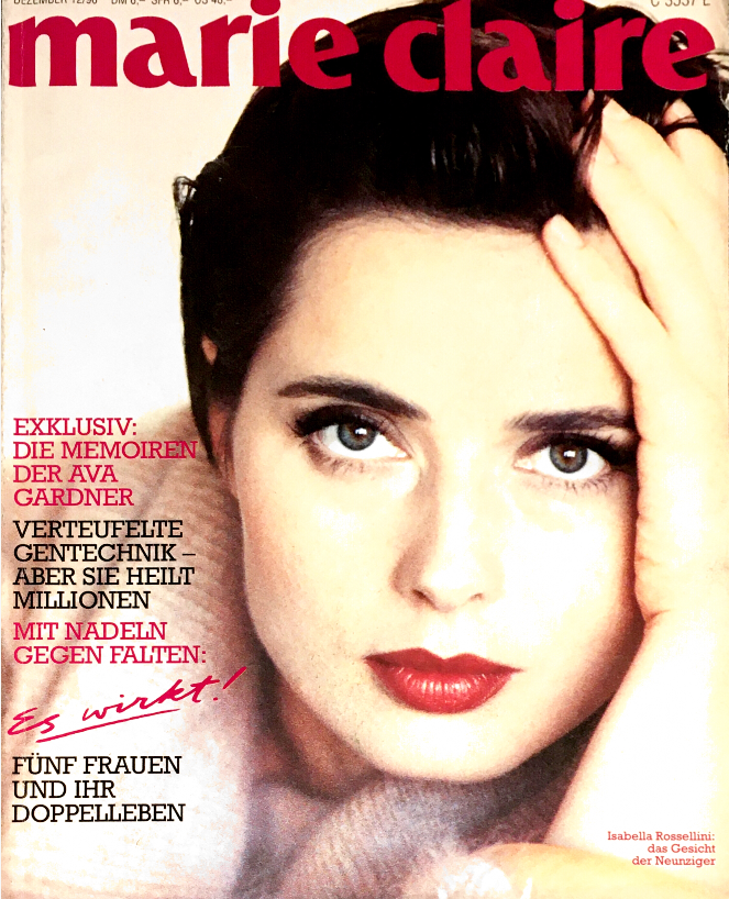 MARIE CLAIRE Germany Magazine December 1990 ISABELLA ROSSELLINI Stephanie Seymour SUSAN HOLMES